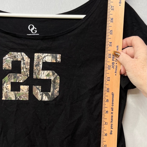 Black Camo Graphic 25 Women's crop Top - Picture 4 of 5